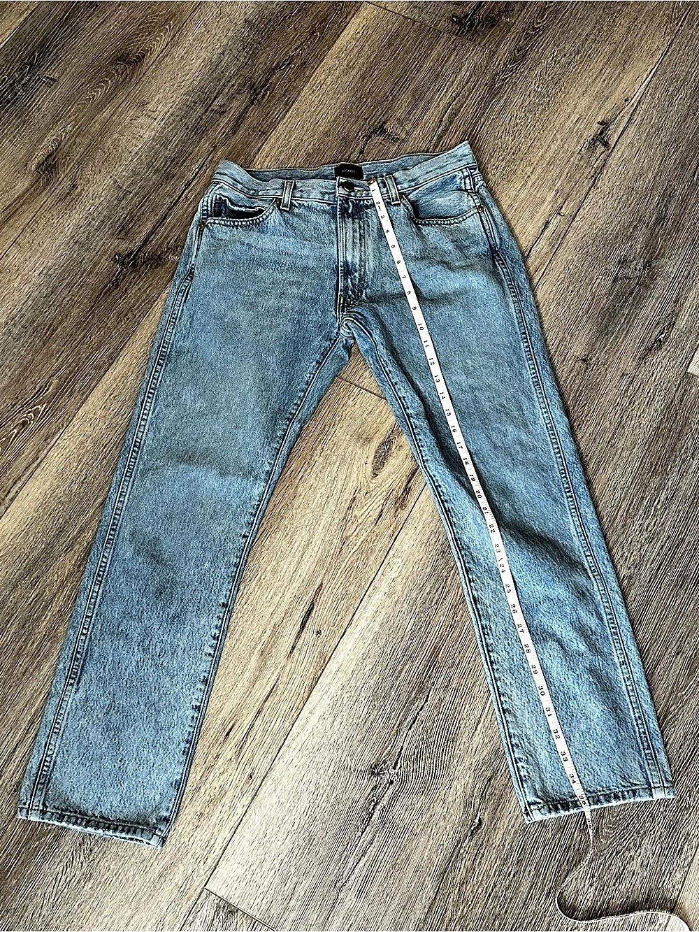 KHAITE Kyle Straight Leg Jeans in Blue Size 27